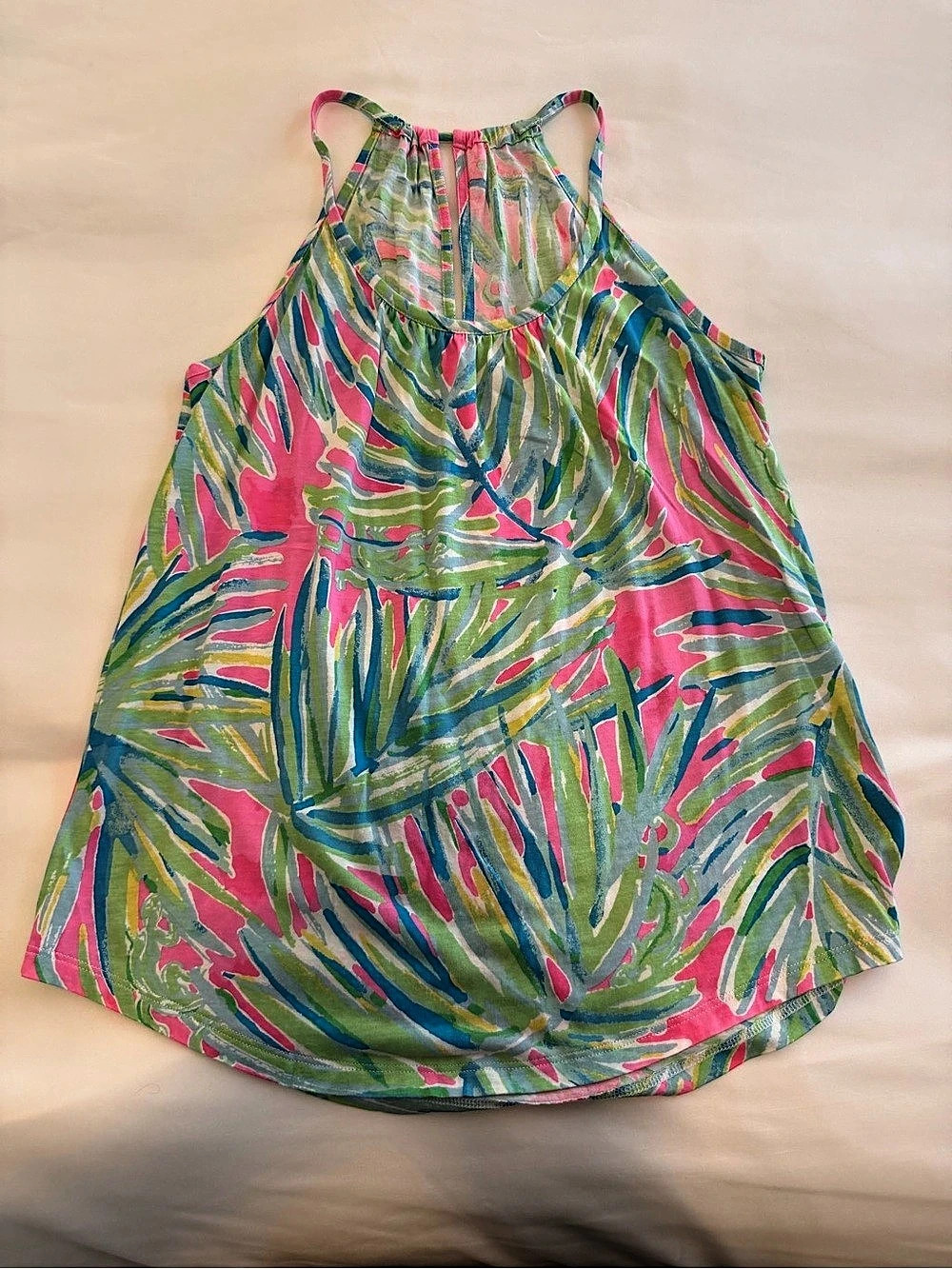 Lilly Pulitzer XS Tank Top in Pink & Green